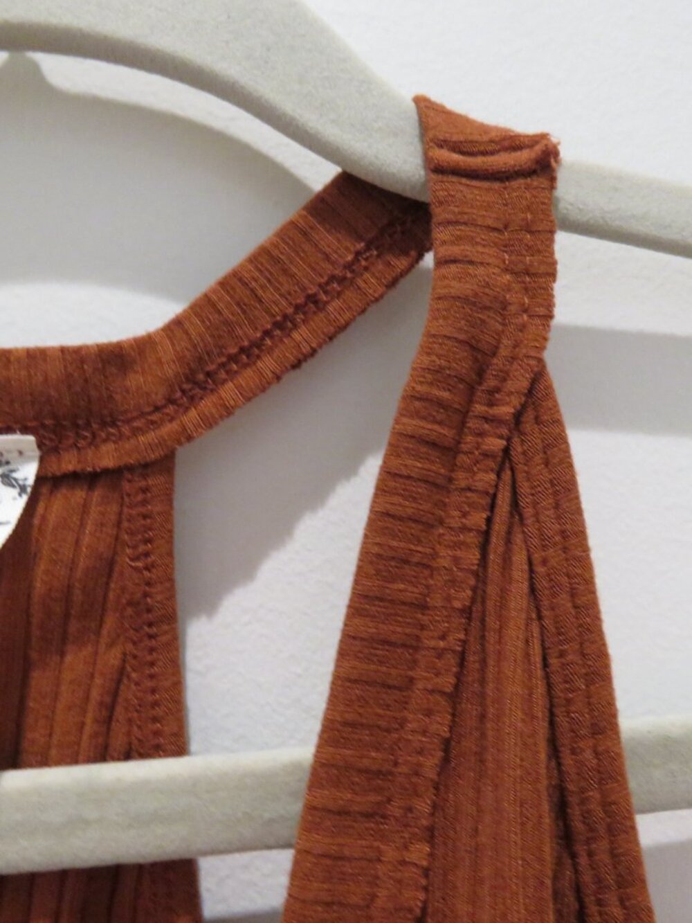 INTIMATELY FREE PEOPLE Speed Dial Bodysuit Bronze Brown Ribbed Small Minimalist - Picture 7 of 13